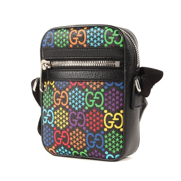 GUCCI Gucci GG Psychedelic Shoulder Bag (598103 520198) Black Multicolor Men's - Picture 1 of 5